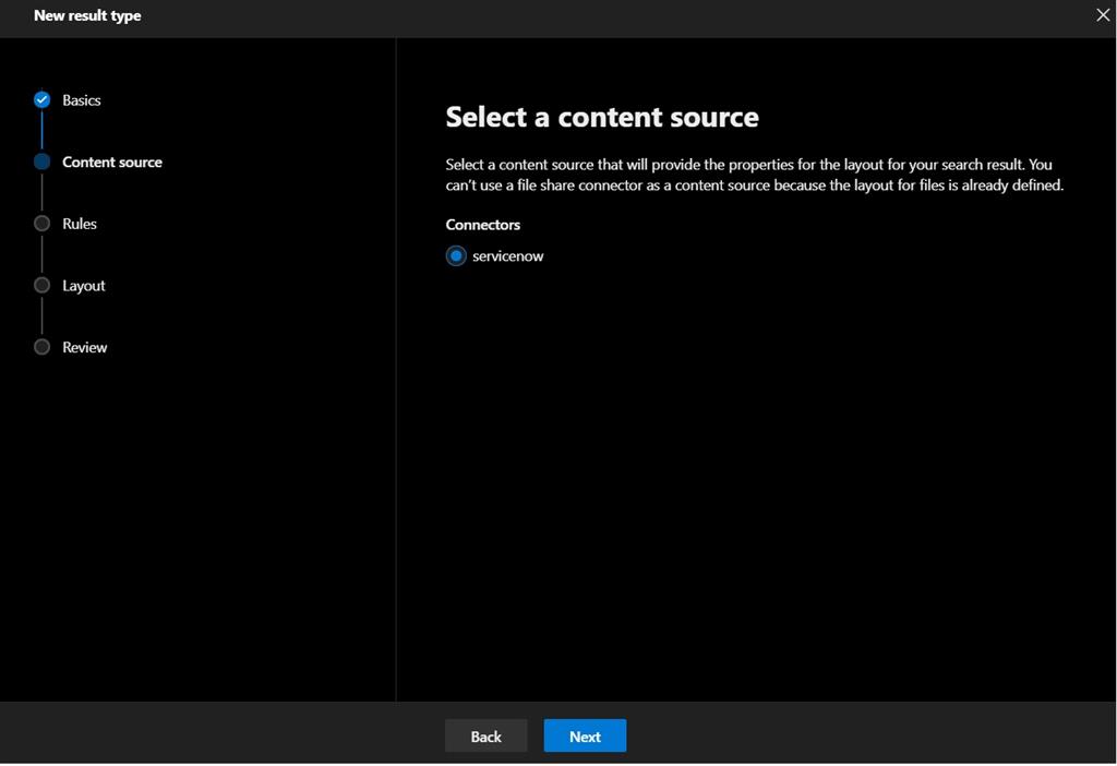 Microsoft Search with Service Now Graph Connector